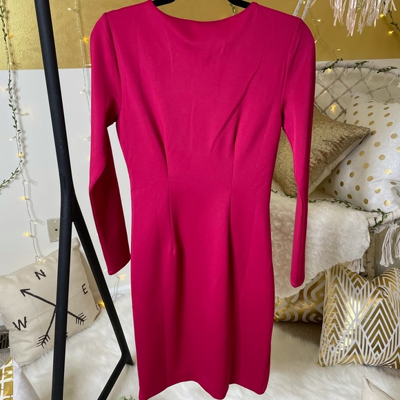 Pink zipper detail bodycon dress size S - Picture 5 of 8